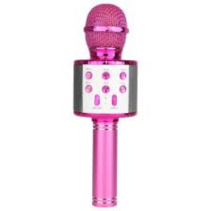 Mikrofon MANTA MIC11-PK, bežični, karaoke, zvučnik, rozi