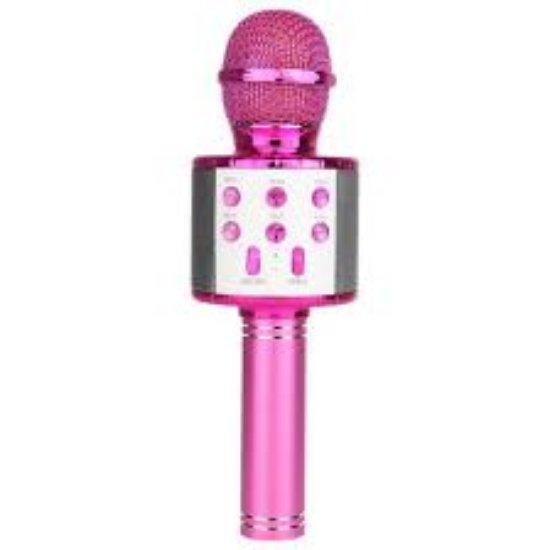 Mikrofon MANTA MIC11-PK, bežični, karaoke, zvučnik, rozi
