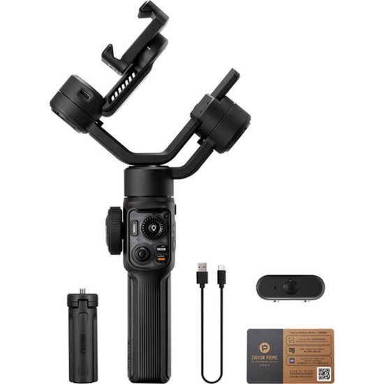 Gimbal stabilizator ZHIYUN Smooth 5S AI Combo, za snimanje smartphoneom, crni