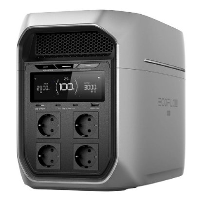 UPS ECOFLOW Delta 3 Max Plus, 2048Wh/3000W, prijenosni, prenaponska zaštita sa 4 utičnice