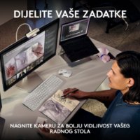 Web kamera LOGITECH MX Brio, 4K UHD, USB-C, svijetlo siva