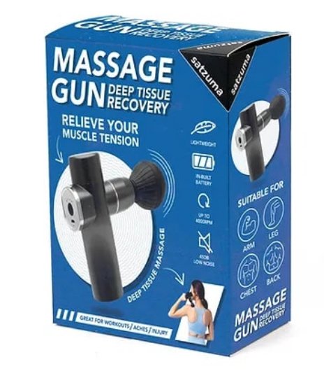 Uređaj za masažu SATZUMA MG-101, 4000 o/mim, 1200 mAh, USB, crni