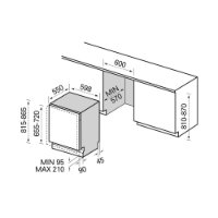 Ugradbena perilica posuđa MIDEA MID60S120-HR, 60 cm, 12 kompleta, energetski razred E, inox