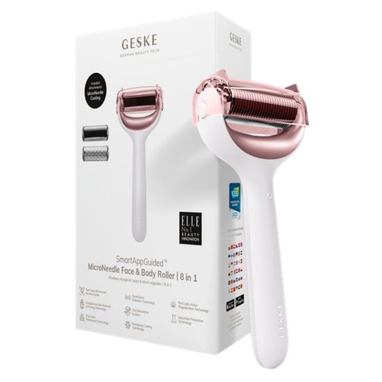 Uređaj za njegu lica i tijela GESKE MicroNeedle Face & Body Roller, 8u1, starlight