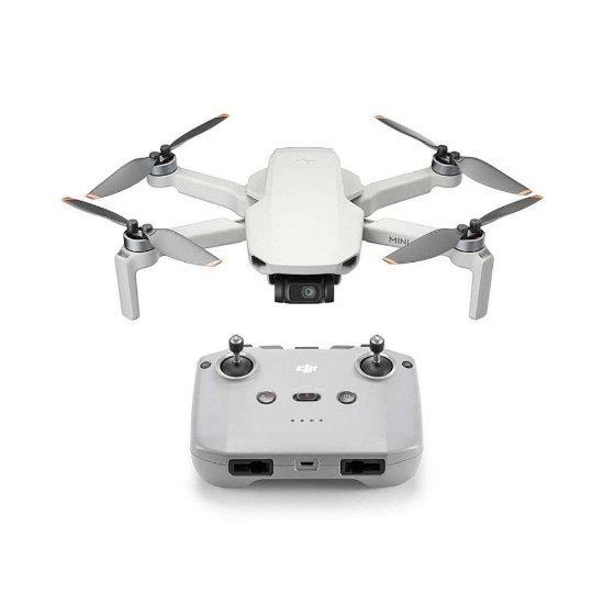 Dron DJI Mini 4K, 4K kamera, 3-axis gimbal, vrijeme leta do 31min, upravljanje daljinskim upravljačem, sivi