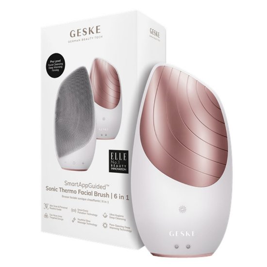 Uređaj za njegu lica GESKE Sonic Thermo Facial Brush, 6u1, starlight