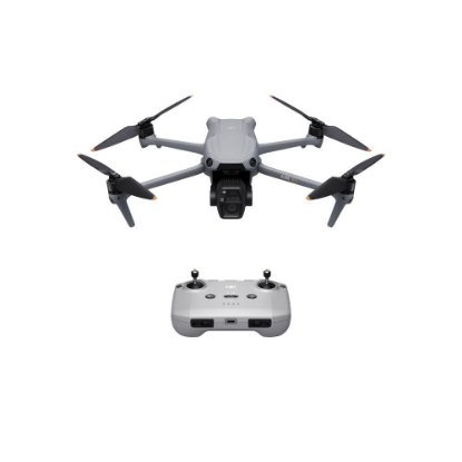 Dron DJI Air 3S (DJI RC-N3), 4K UHD kamera, 3-axis gimbal, vrijeme leta do 45min, upravljanje daljinskim upravljačem, sivi