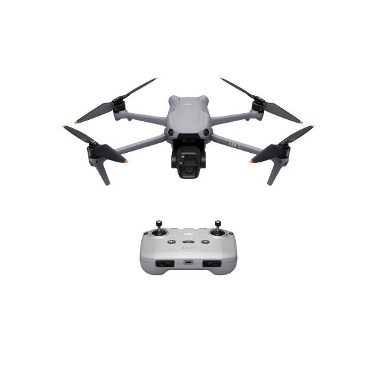Dron DJI Air 3S (DJI RC-N3), 4K UHD kamera, 3-axis gimbal, vrijeme leta do 45min, upravljanje daljinskim upravljačem, sivi
