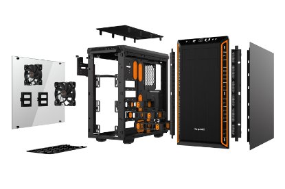 Kućište BE QUIET Pure Base 600, ATX, prozor, crno-narančasto, bez napajanja