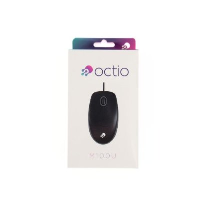 Miš OCTIO M100U, crni, USB