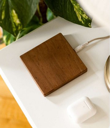 Bežični punjač TREED Dark Walnut Qi, 15W, MagSafe