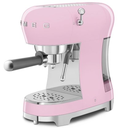 Aparat za kavu SMEG ECF02PKEU, 1350 W, 15 bara, 1,1 l, roza