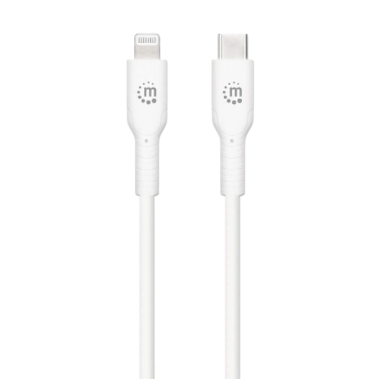 Kabel MANHATTAN, USB-C (M) na Lightning (M), bijeli, 1m