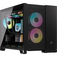 Kućište CORSAIR 2500D Airflow Dual chamber, RGB, window, MIDI, ATX, crno, bez napajanja