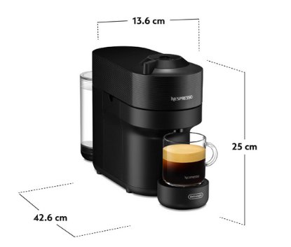 Aparat za kavu DE'LONGHI ENV 90.B Vertuo Pop, nespresso, 1260 W, 0,6 l, crni