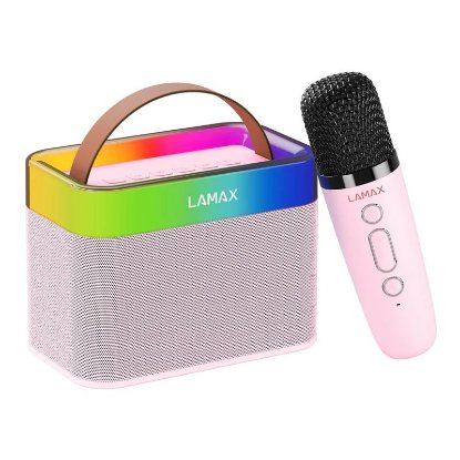 Karaoke LAMAX KaraokeKid1, 10W, LED, mikrofon, roze