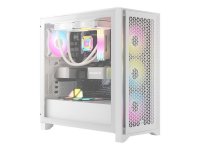 Kućište CORSAIR iCUE 4000D Airflow, RGB, window, MIDI, ATX, bijelo, bez napajanja