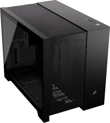 Kućište CORSAIR 2500D Airflow Dual chamber, RGB, window, MIDI, ATX, crno, bez napajanja