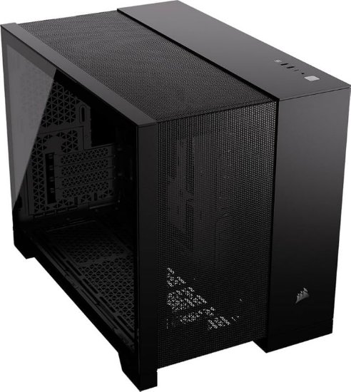Kućište CORSAIR 2500D Airflow Dual chamber, RGB, window, MIDI, ATX, crno, bez napajanja