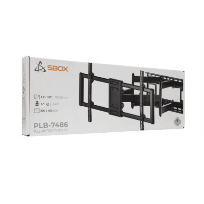 Nosač za TV SBOX PLB-7486, 43"-100", do 120Kg, zidni