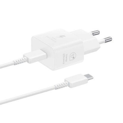 Kućni punjač SAMSUNG T2510, 25W, USB-C, USB-C kabel, bijeli