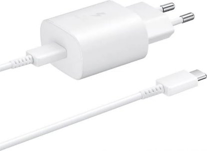 Kućni punjač SAMSUNG TA800, 25W Fast Charge USB-C, USB-C kabel, bijeli