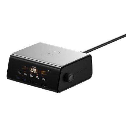 Docking station ECOFLOW Rapid Pro, priključna stanica 4× USB-C, 1× USB-A, 320 W, GaN, crni