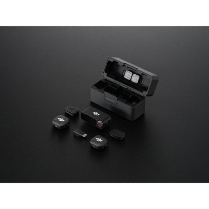 Mikrofon DJI Mic 3 (2 TX + 1 RX + Charging Case), bežični, crni