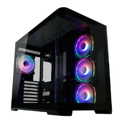 Kućište LC POWER 8001B Pro-Storm Dark, MIDI, ATX, bez napajanja, crno