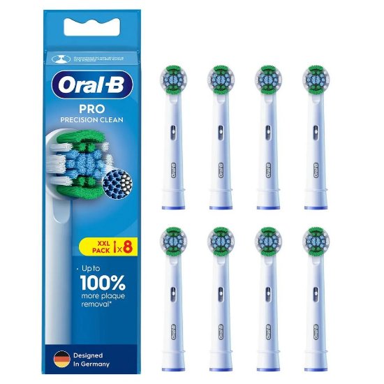 Zamjenske glave četkice za zube ORAL-B EB 50-8 Precision Clean, bijele
