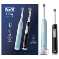 Električna četkica za zube ORAL-B Pro series 1, duopack, crna i plava