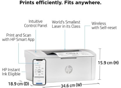 Printer HP LaserJet M110w 7MD66F, 600dpi, 8MB, USB, Wi-Fi, bežični, bijeli