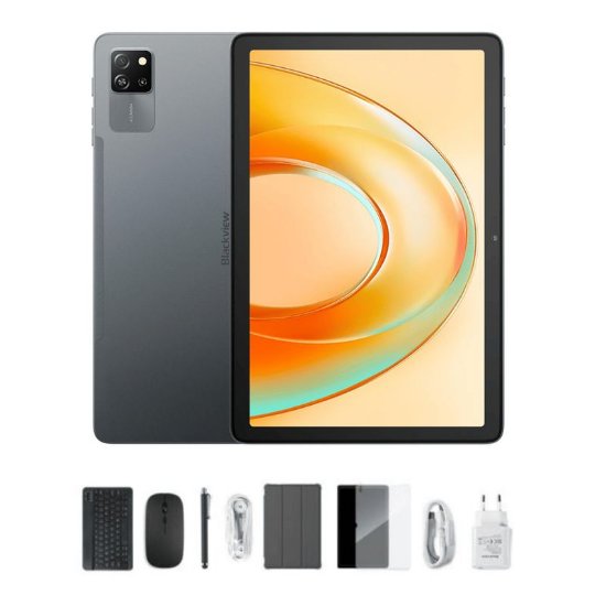Tablet BLACKVIEW Tab 60 Pro, 10,1", 8GB, 128GB, LTE, Android 15, sivi + preklopna torbica, stylus olovka, tipkovnica, bežični miš, punjač gratis