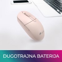 Miš OCTIO Style M390WBT, optički, bežični, 1600dpi, rozi