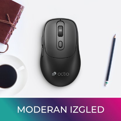 Miš OCTIO Style M320W, optički, bežični, 1600dpi, crni