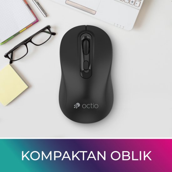 Miš OCTIO Style M280W, optički, bežični, 1600dpi, crni