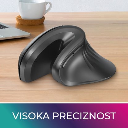 Miš OCTIO Ergo V210WBT, optički, bežični, 7200dpi, crni