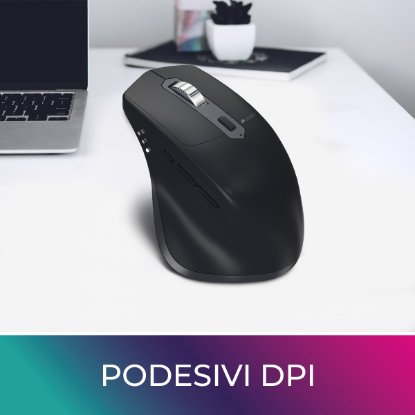 Miš OCTIO Ergo M340WBT, optički, bežični, BT,2400dpi, crni