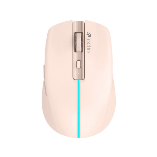 Miš OCTIO Style M310WBT, RGB, optički, bežični, BT,1600dpi, rozi