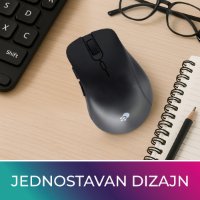 Miš OCTIO M301W, optički, bežični, 1600dpi, crni