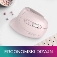 Miš OCTIO Ergo V210WBT, optički, bežični, 7200dpi, rozi