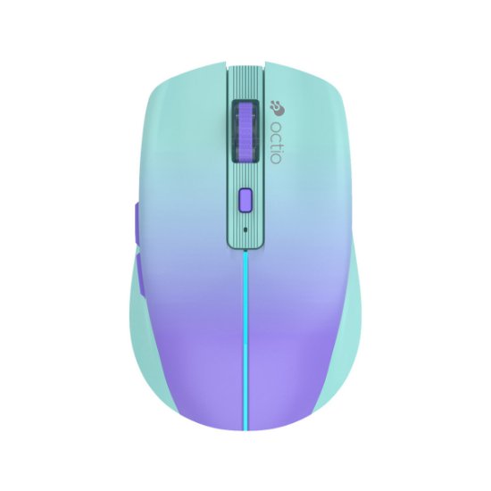 Miš OCTIO Style M310WBT, RGB, optički, bežični, BT,1600dpi, plavi