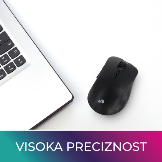 Miš OCTIO M301W, optički, bežični, 1600dpi, crni