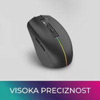 Miš OCTIO Style M310WBT, RGB, optički, bežični, BT,1600dpi, crni