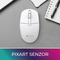 Miš OCTIO Style M390WBT, optički, bežični, 1600dpi, bijeli