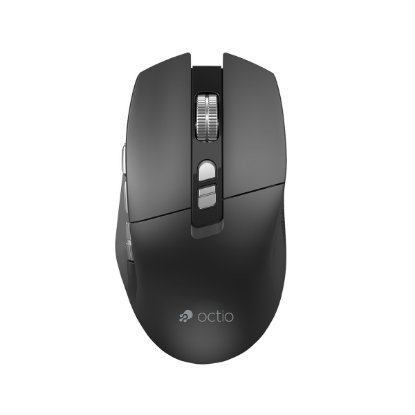 Miš OCTIO Ergo M350WBT, RGB, optički, bežični, BT, 4800dpi, crni