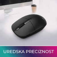 Miš OCTIO Style M390WBT, optički, bežični, 1600dpi, crni