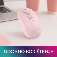 Miš OCTIO Style M280W, optički, bežični, 1600dpi, rozi