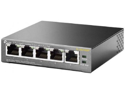 Switch TP-LINK TL-SG1005P, 5×10/100/1000M RJ45 ports, 4×PoE ports, metalno kućište