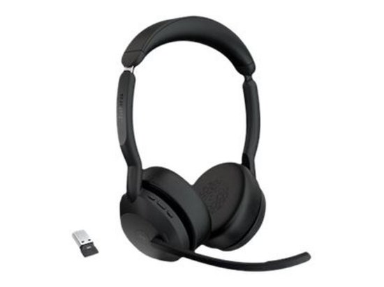 Slušalice JABRA Evolve2 55 Link380a MS, on-ear, Stereo, USB-A, BT, crne